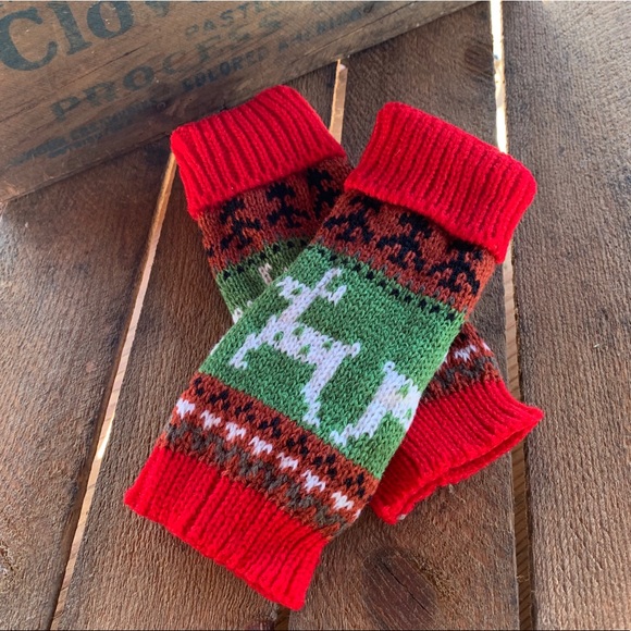 ✨REINDEER HAND ARM WARMER FINGERLESS GLOVES✨ - Picture 1 of 7